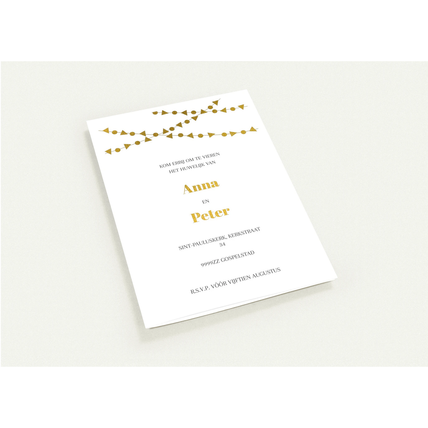 Golden Garland Invite