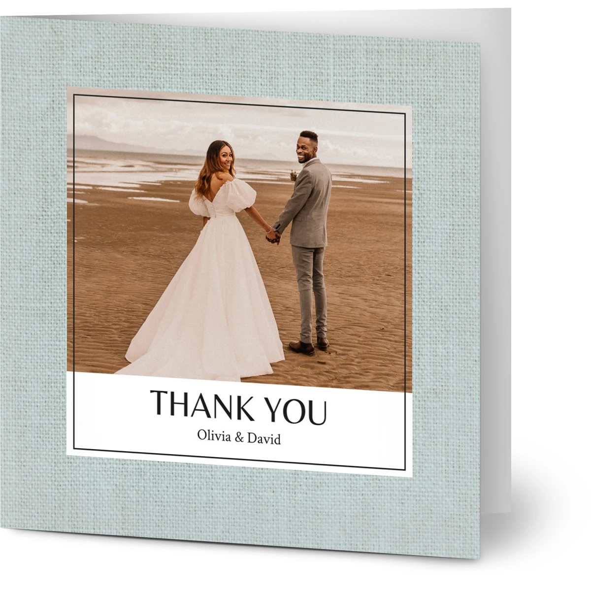 Seaside Nuptials Thank You Card