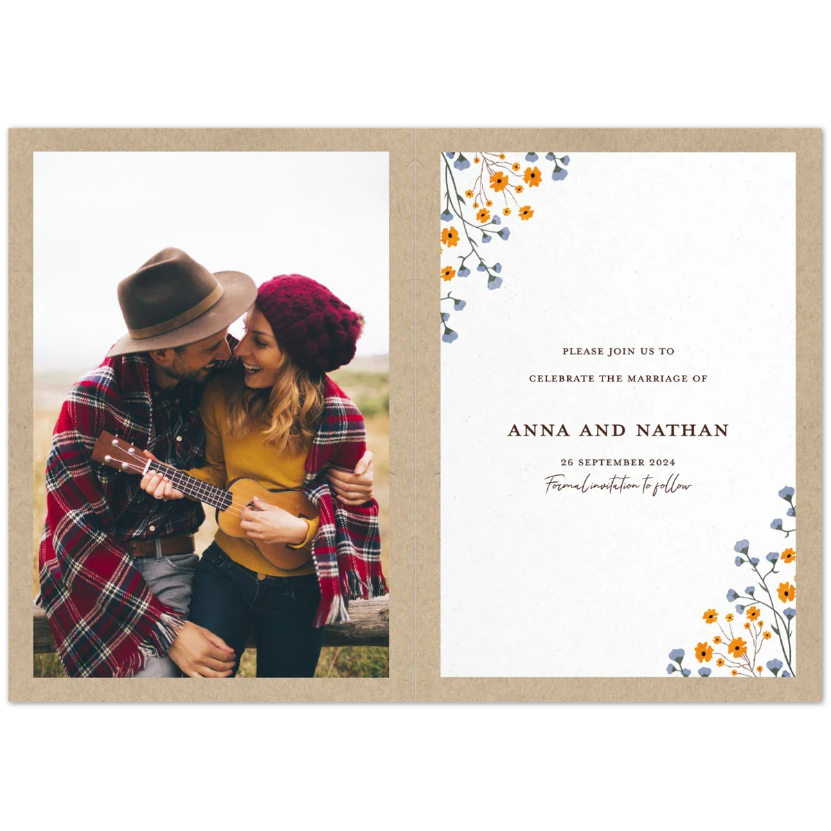 Rustic Blossom Save the Date