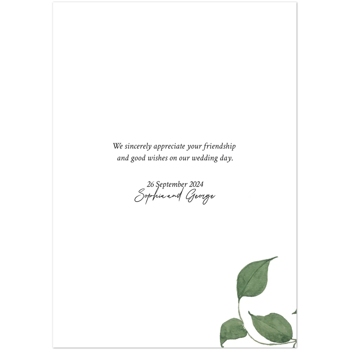 Leafy Vines Thank You Card