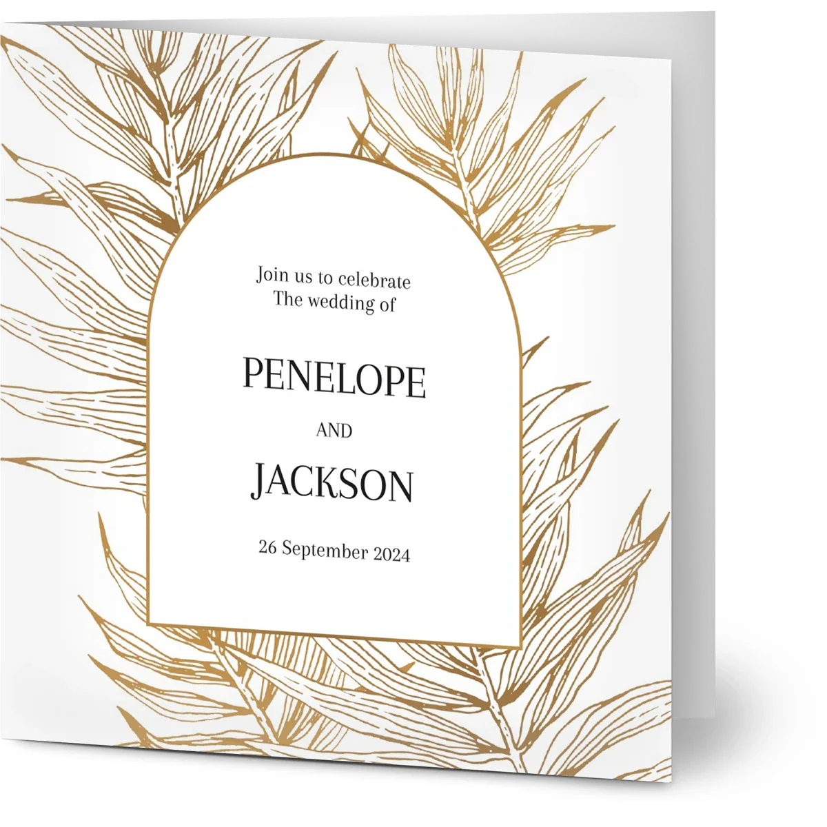 Golden Peony Invite
