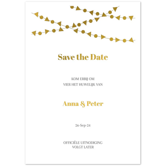 Golden Garland Save the Date