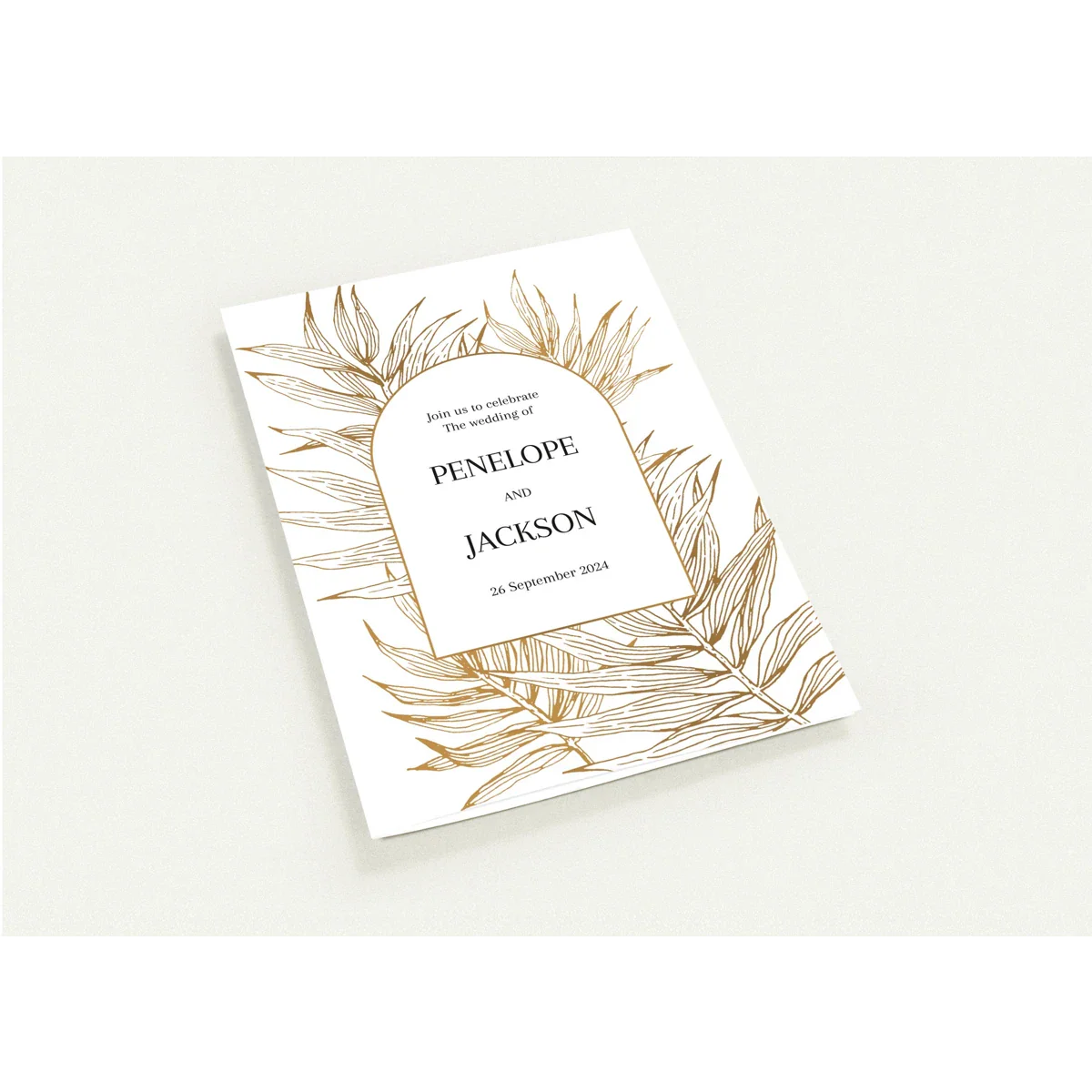 Golden Peony Invite