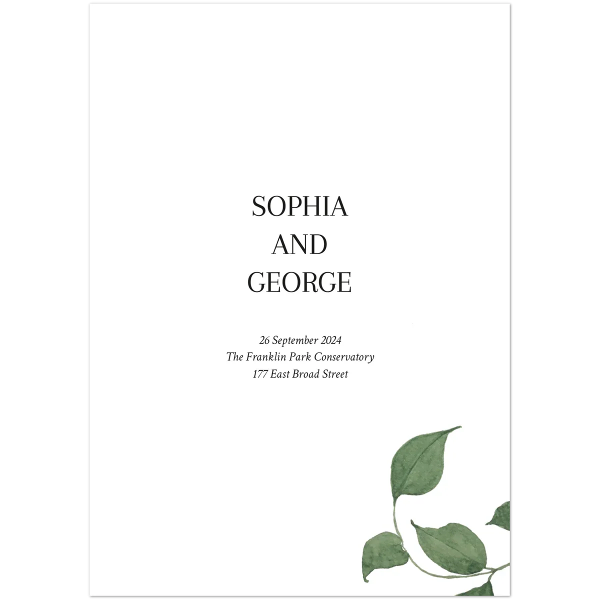 Leafy Vines Invitation