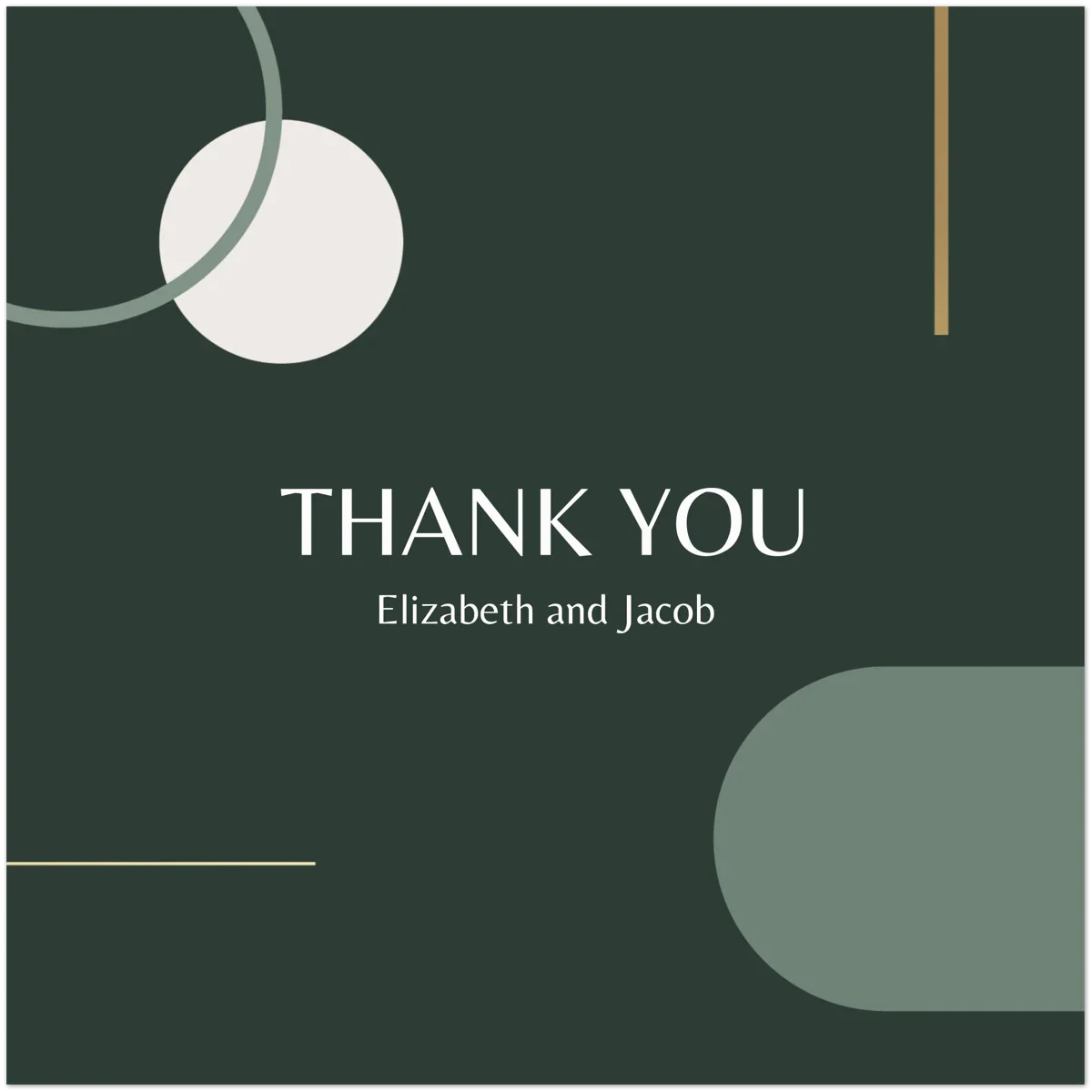 Nocturnal Thank You Card