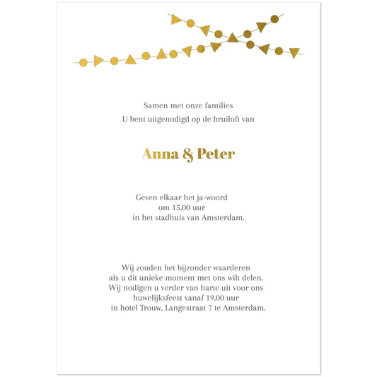 Golden Garland Invite