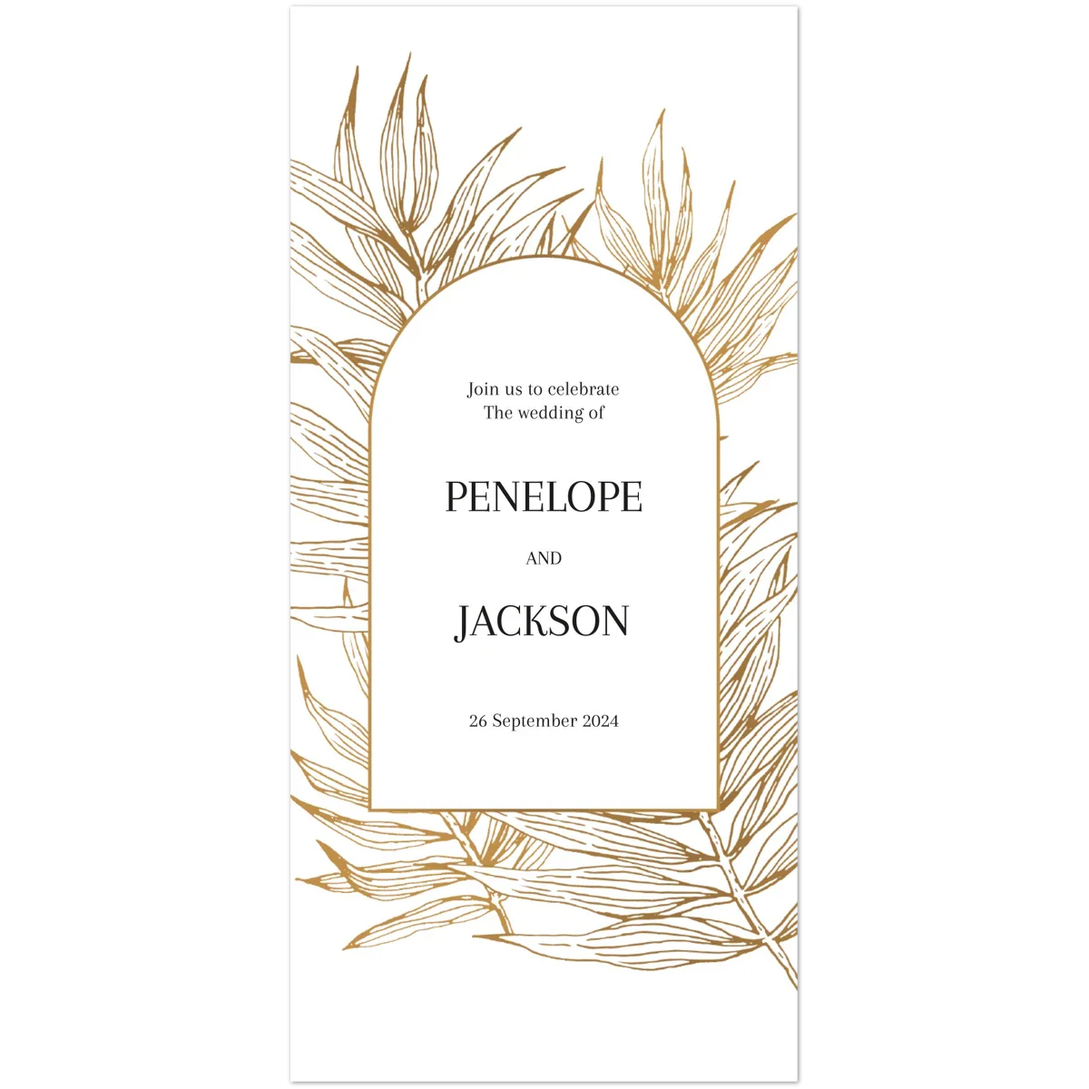 Golden Peony Invite