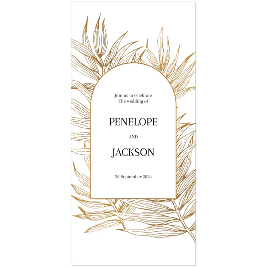 Golden Peony Invite