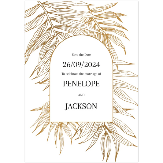 Golden Peony Save the Date