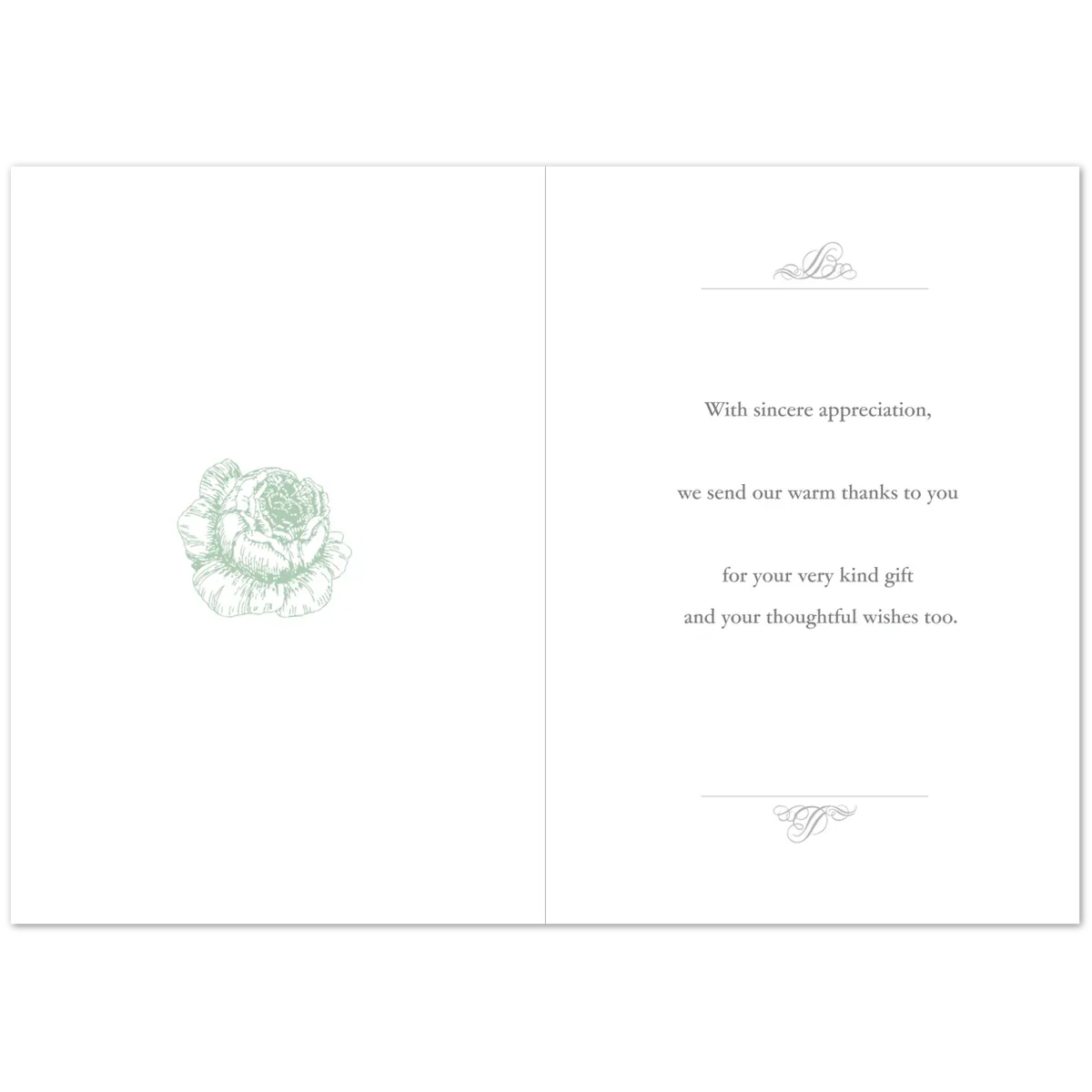 Floral Toile Thank You Card