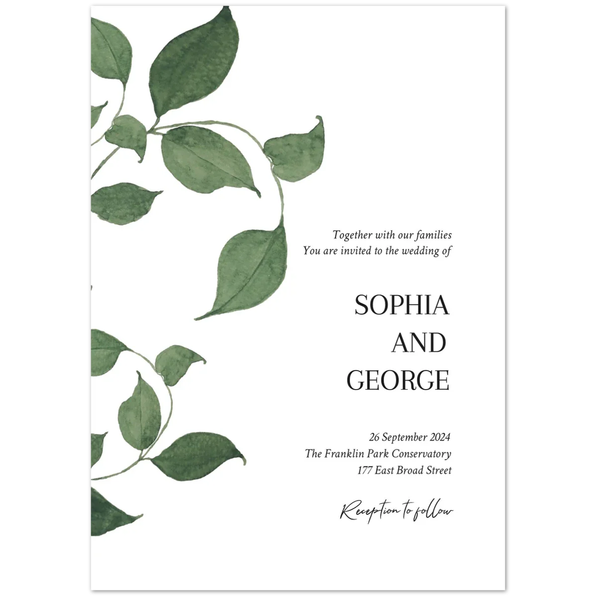 Leafy Vines Invitation