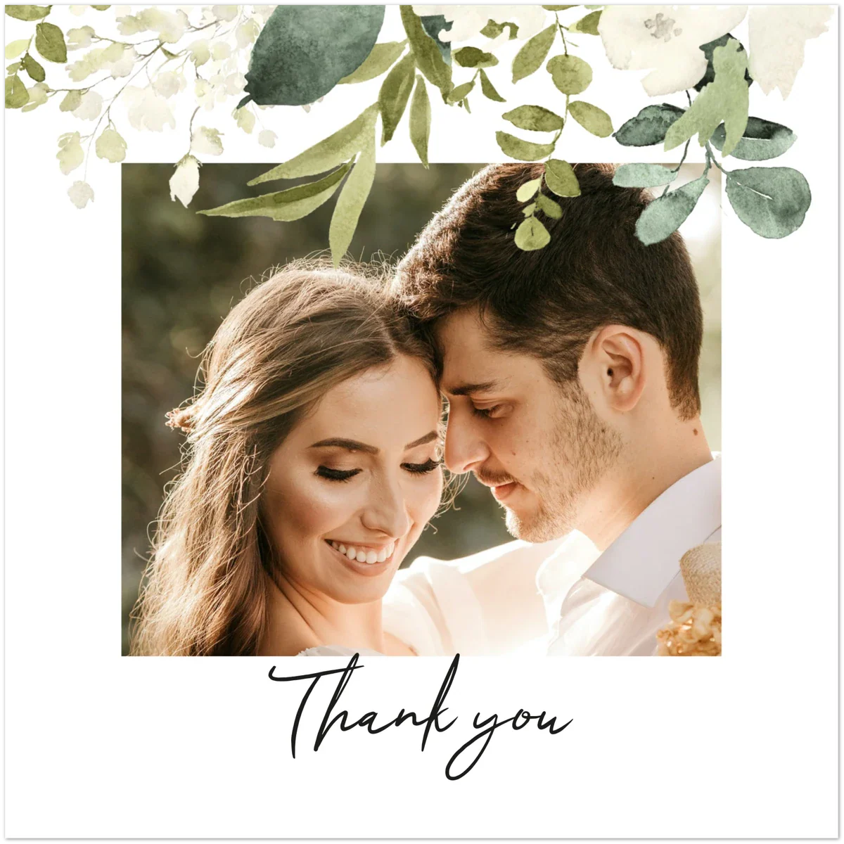 Watercolour Bloom Thank You Note