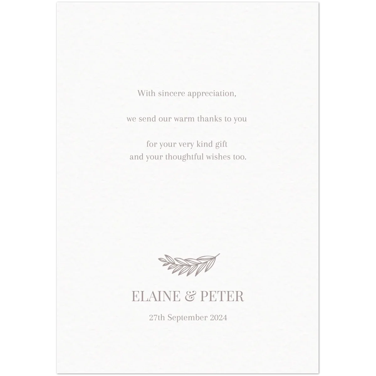 Laurel Thank You Card