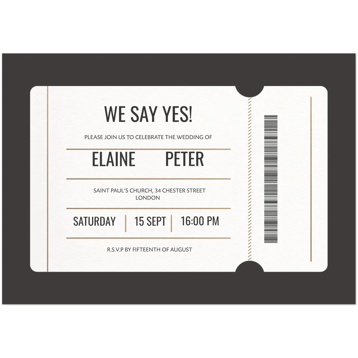Seine Ticket Invite