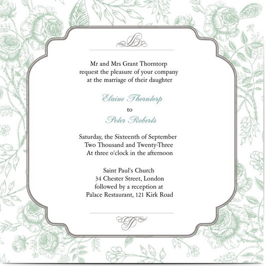 Floral Toile Invite