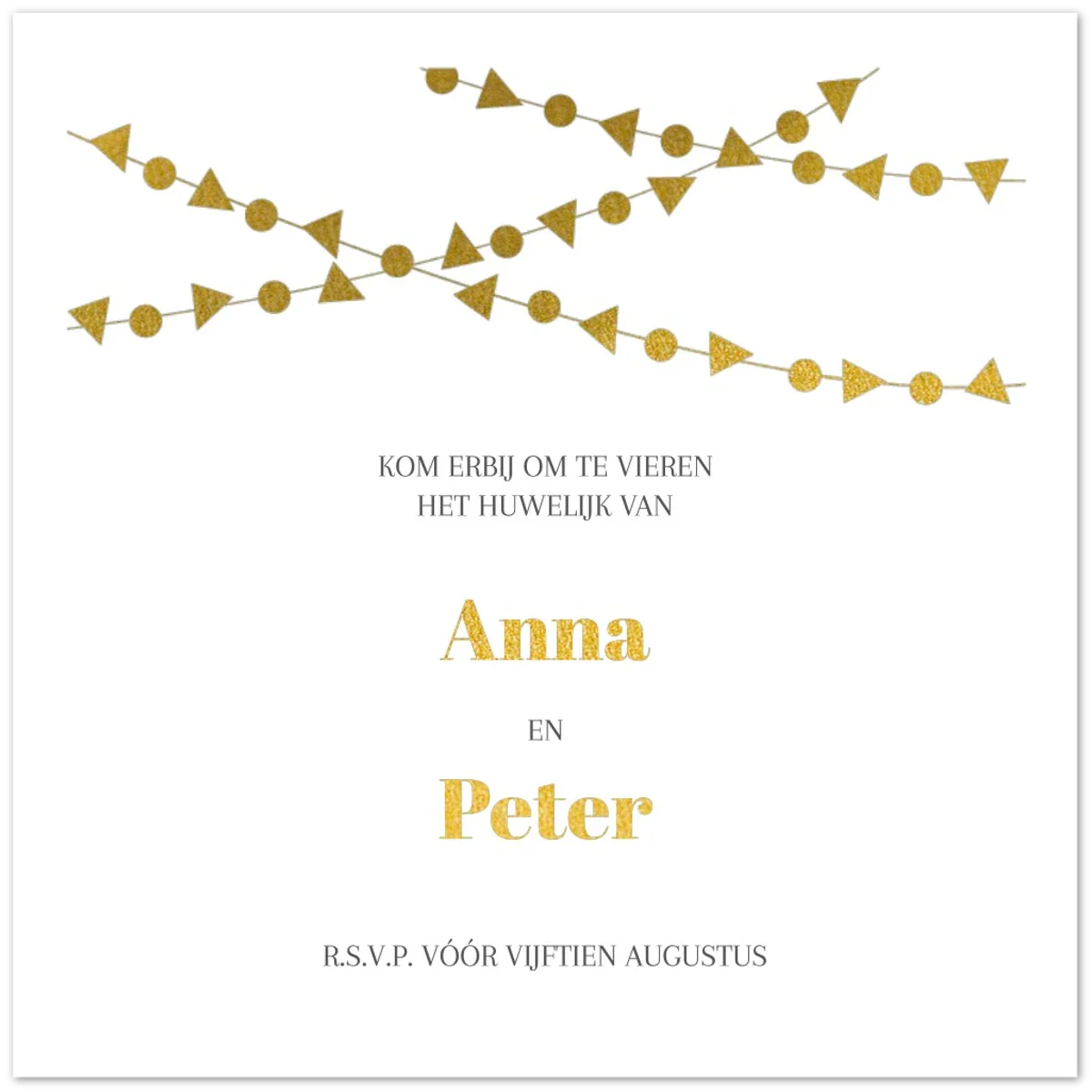 Golden Garland Invite