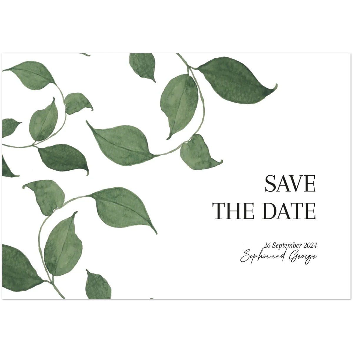 Leafy Vines Save the Date