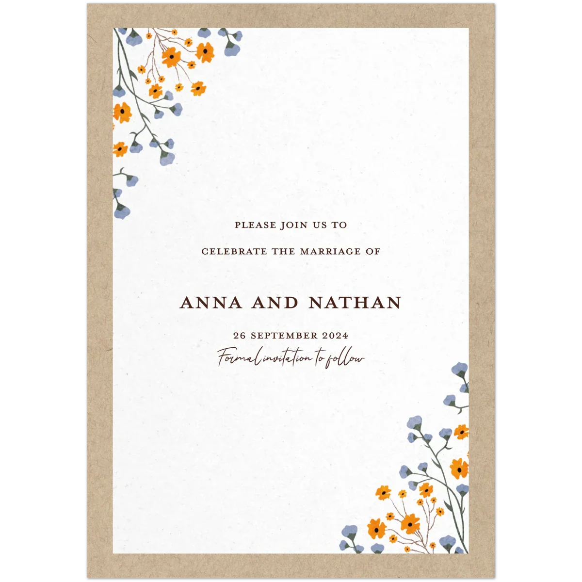 Rustic Blossom Save the Date