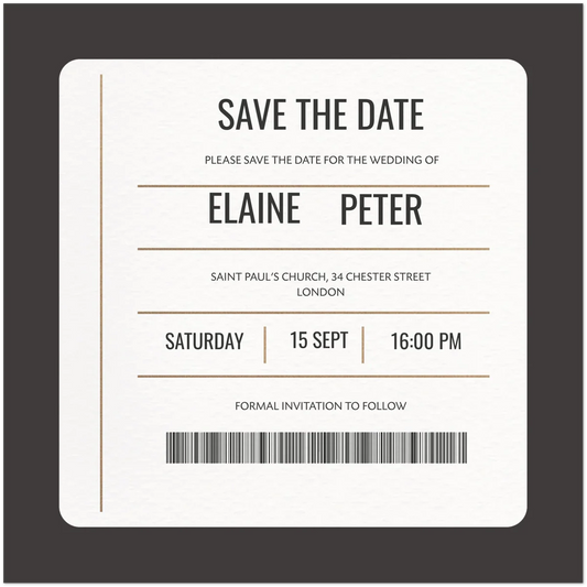 Seine Ticket Save the Date