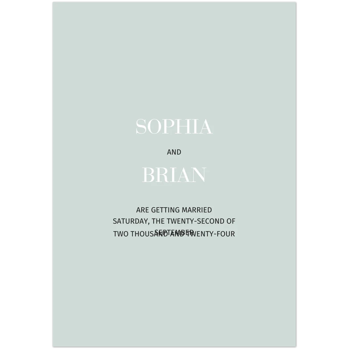 Monochrome Save the Date