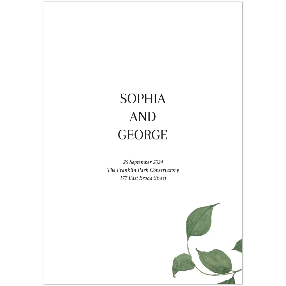 Leafy Vines Invitation