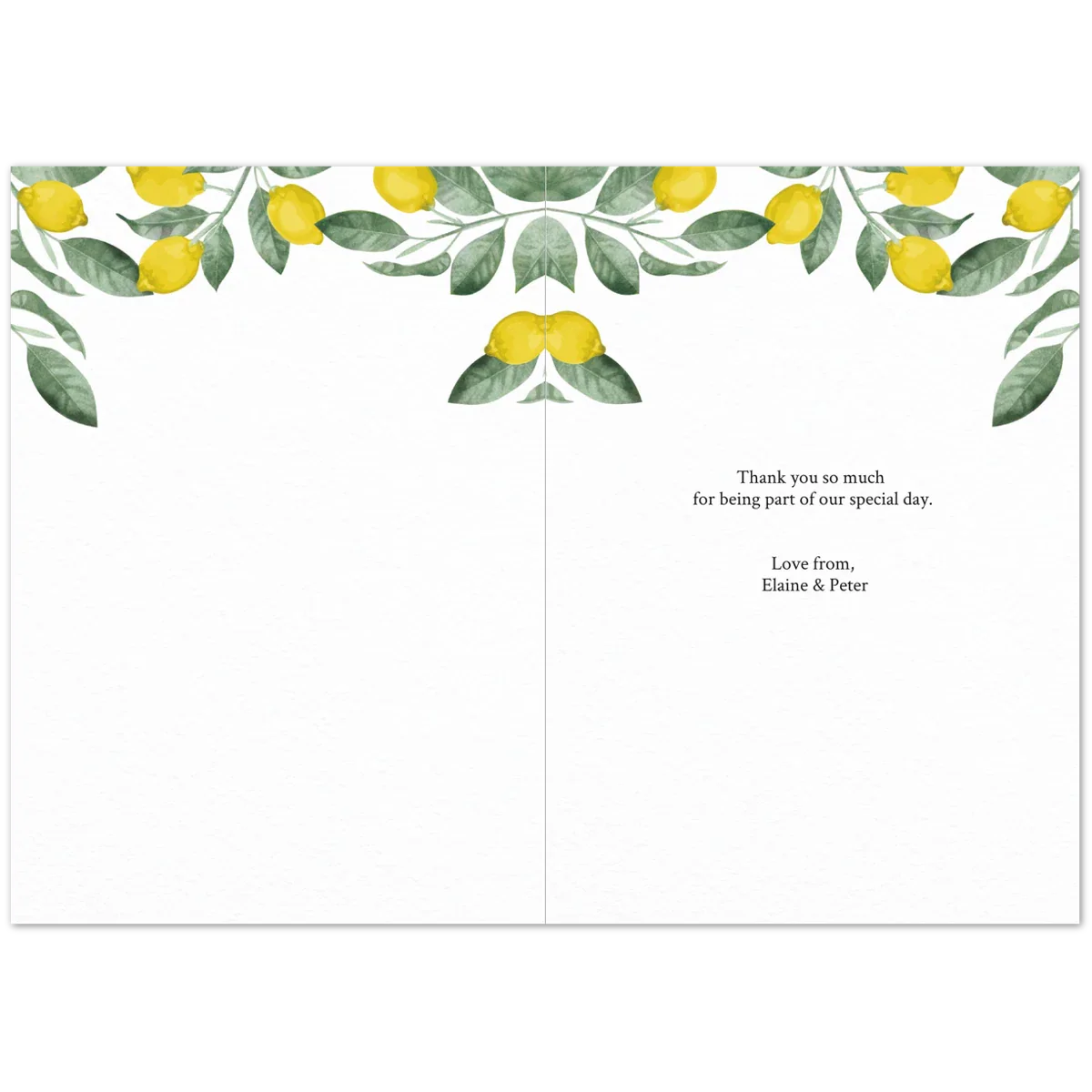 Citrus Thank You Card