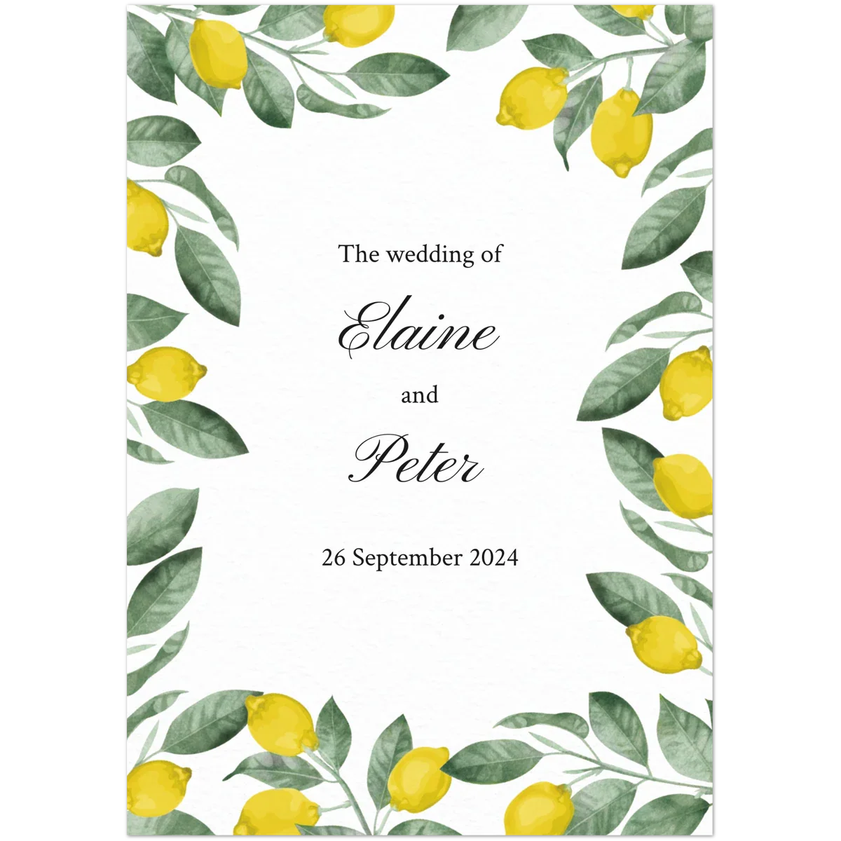 Citrus Save the Date