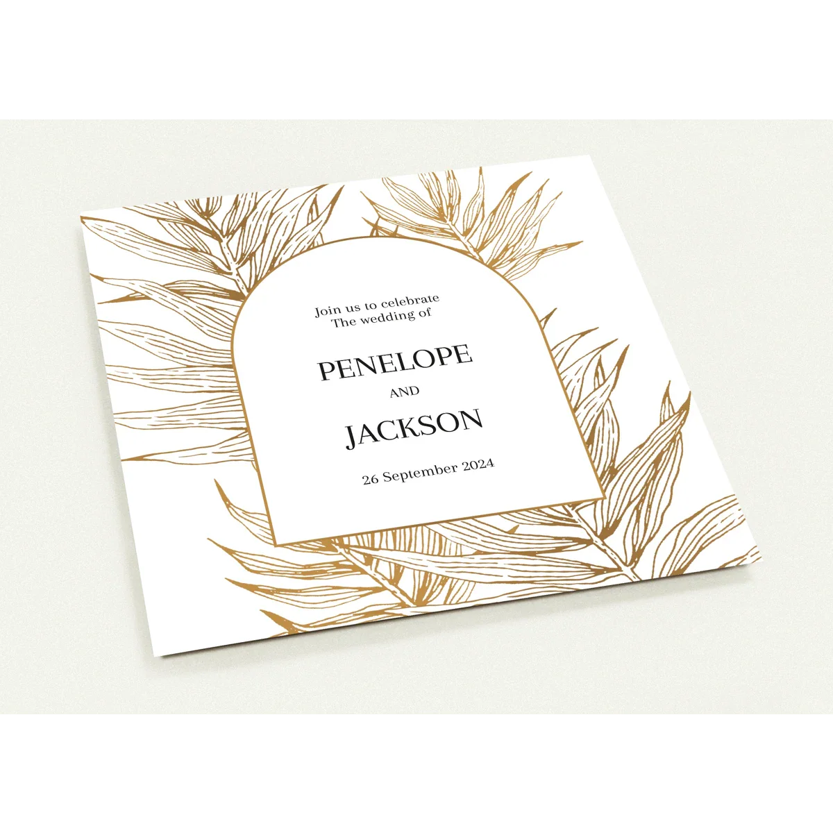 Golden Peony Invite