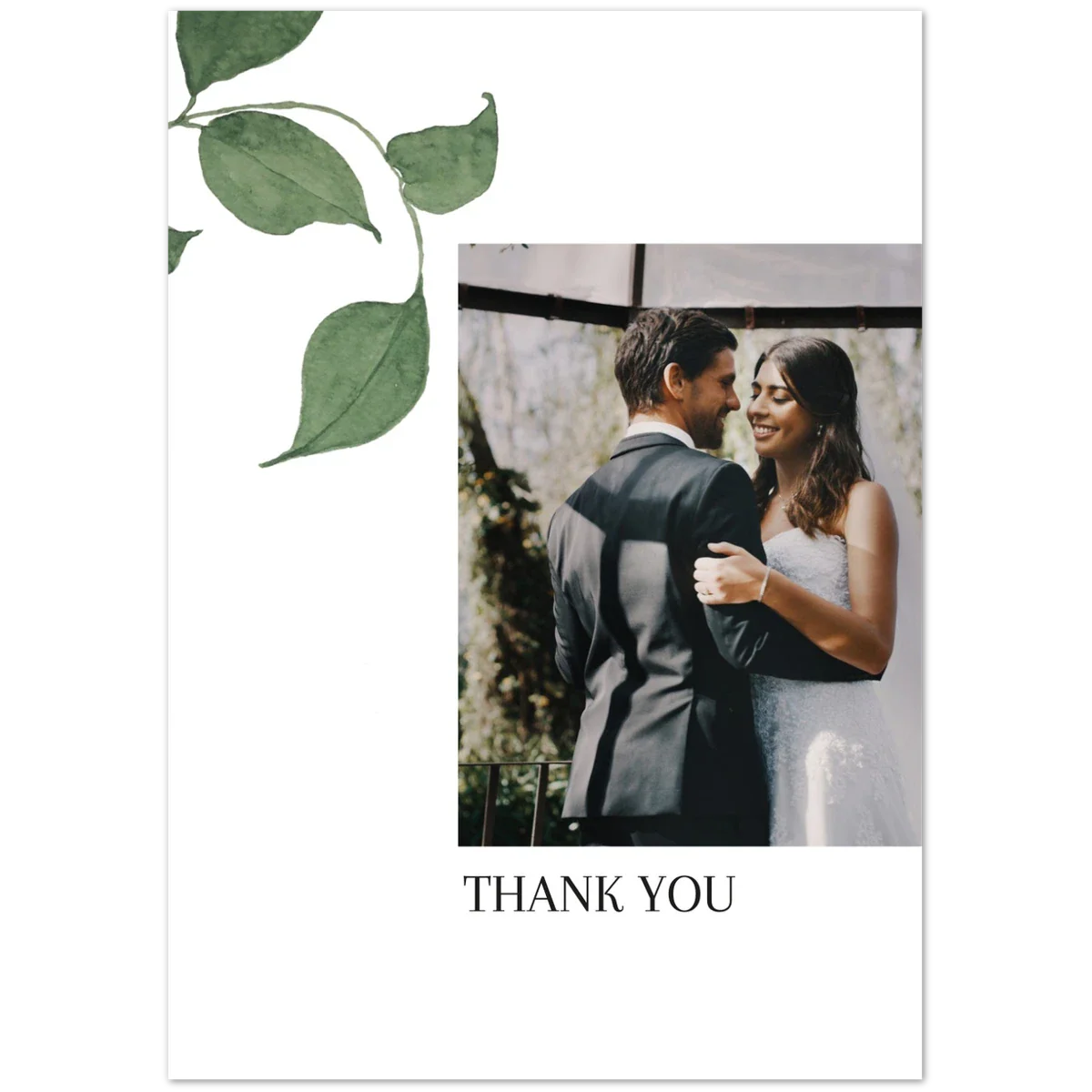Leafy Vines Thank You Card