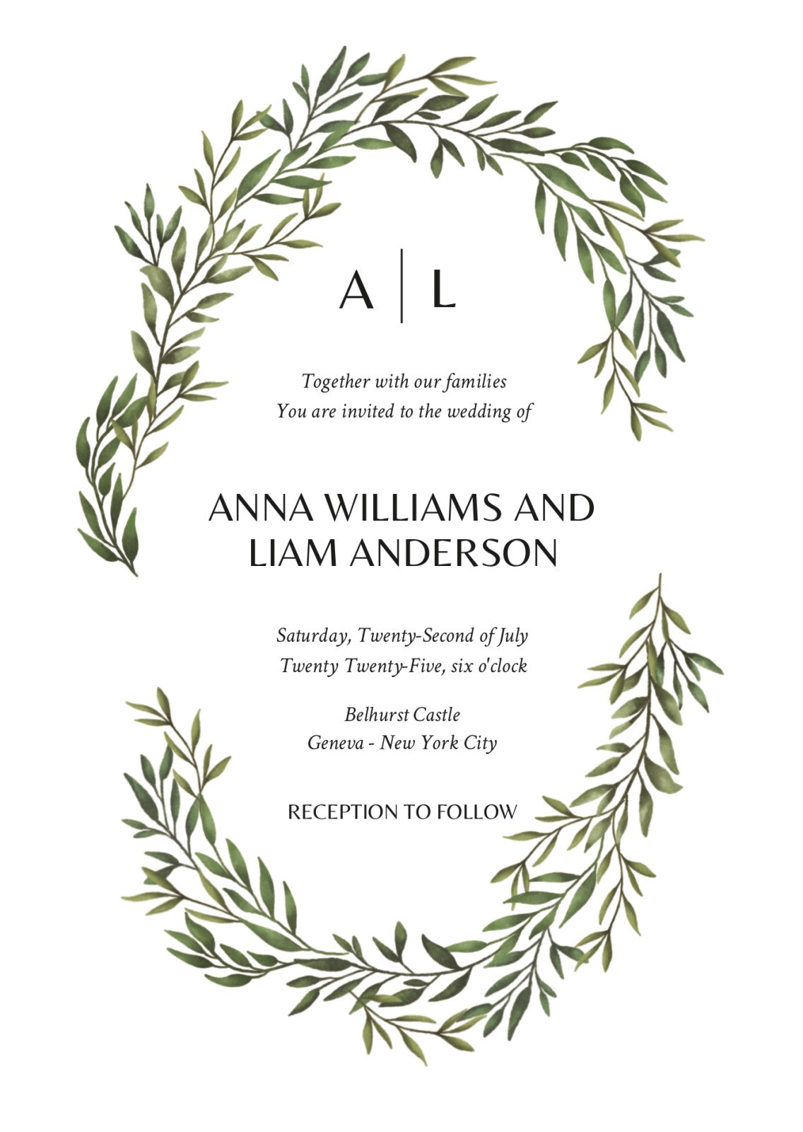Olive Embrace Invite