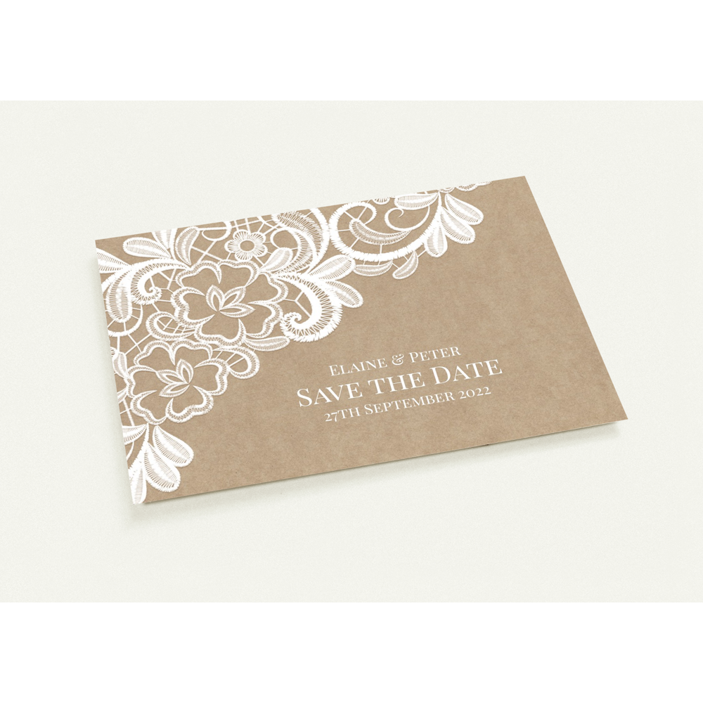 Rustic Lace Save the Date