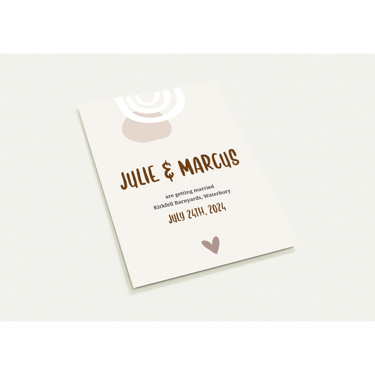 Organic Shapes Wedding Invite