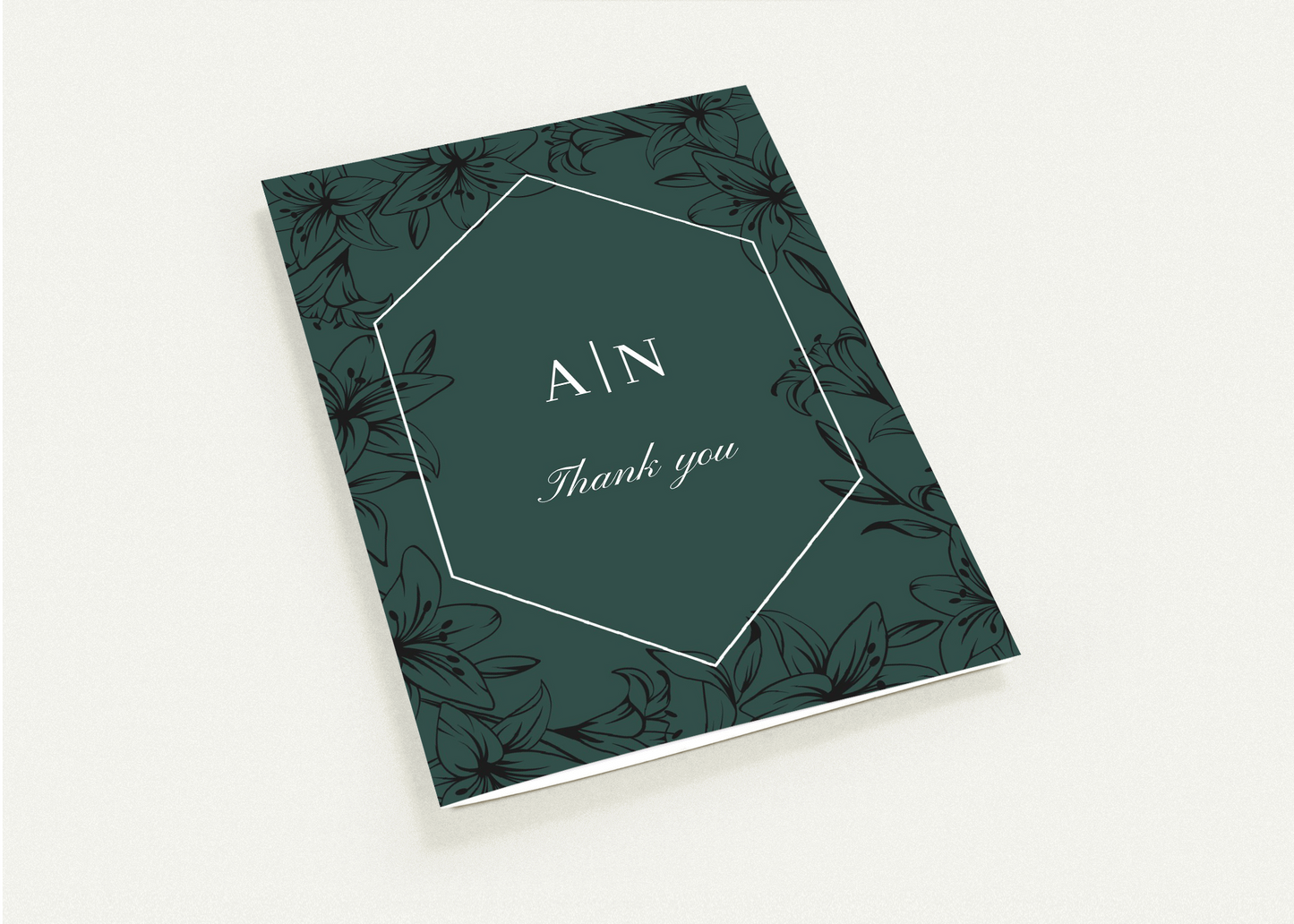 Lily Shadow Thank You Card