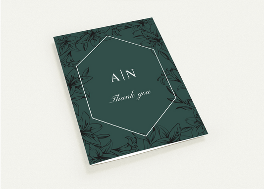 Lily Shadow Thank You Card