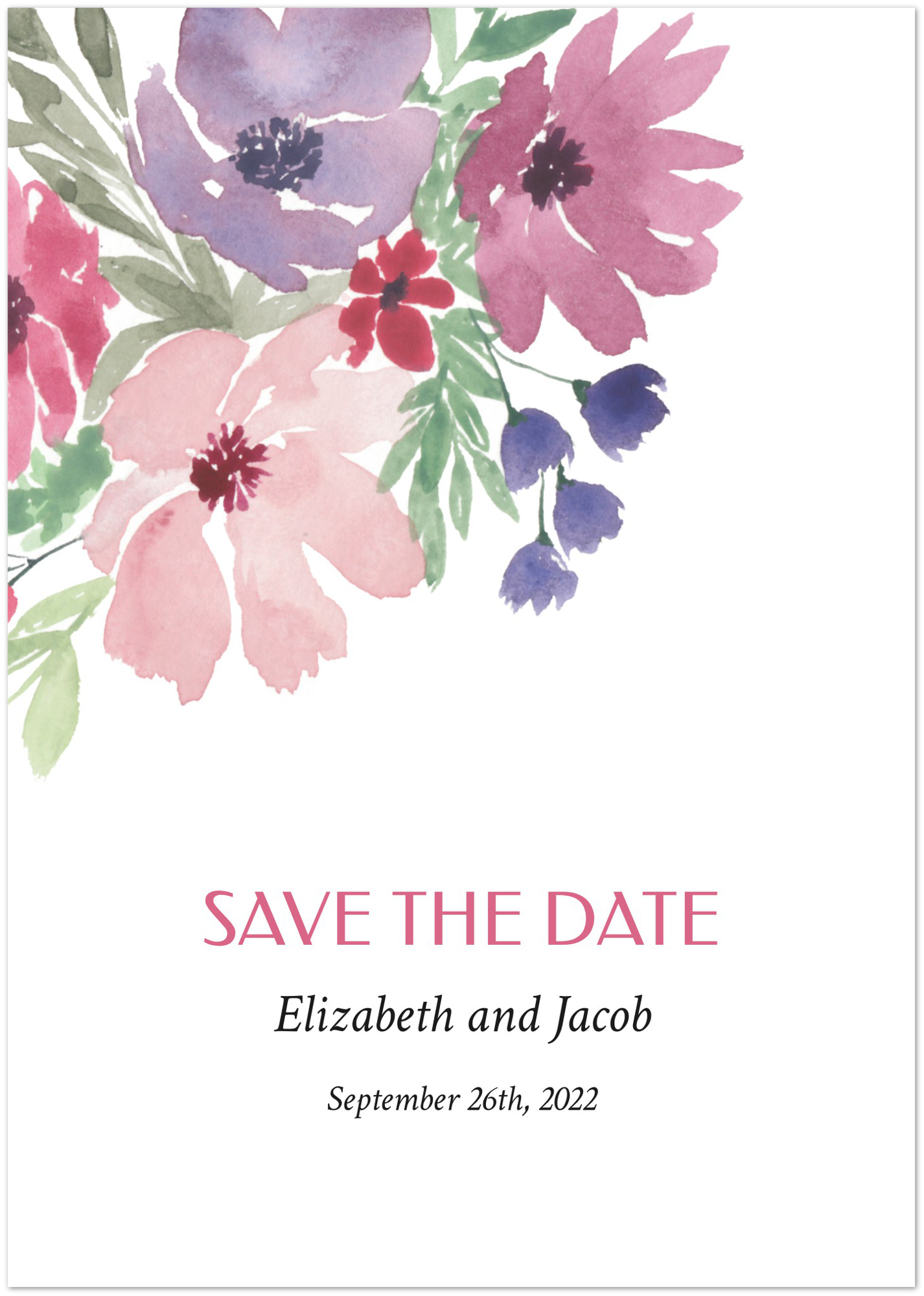 Summer Blooms Save the Date
