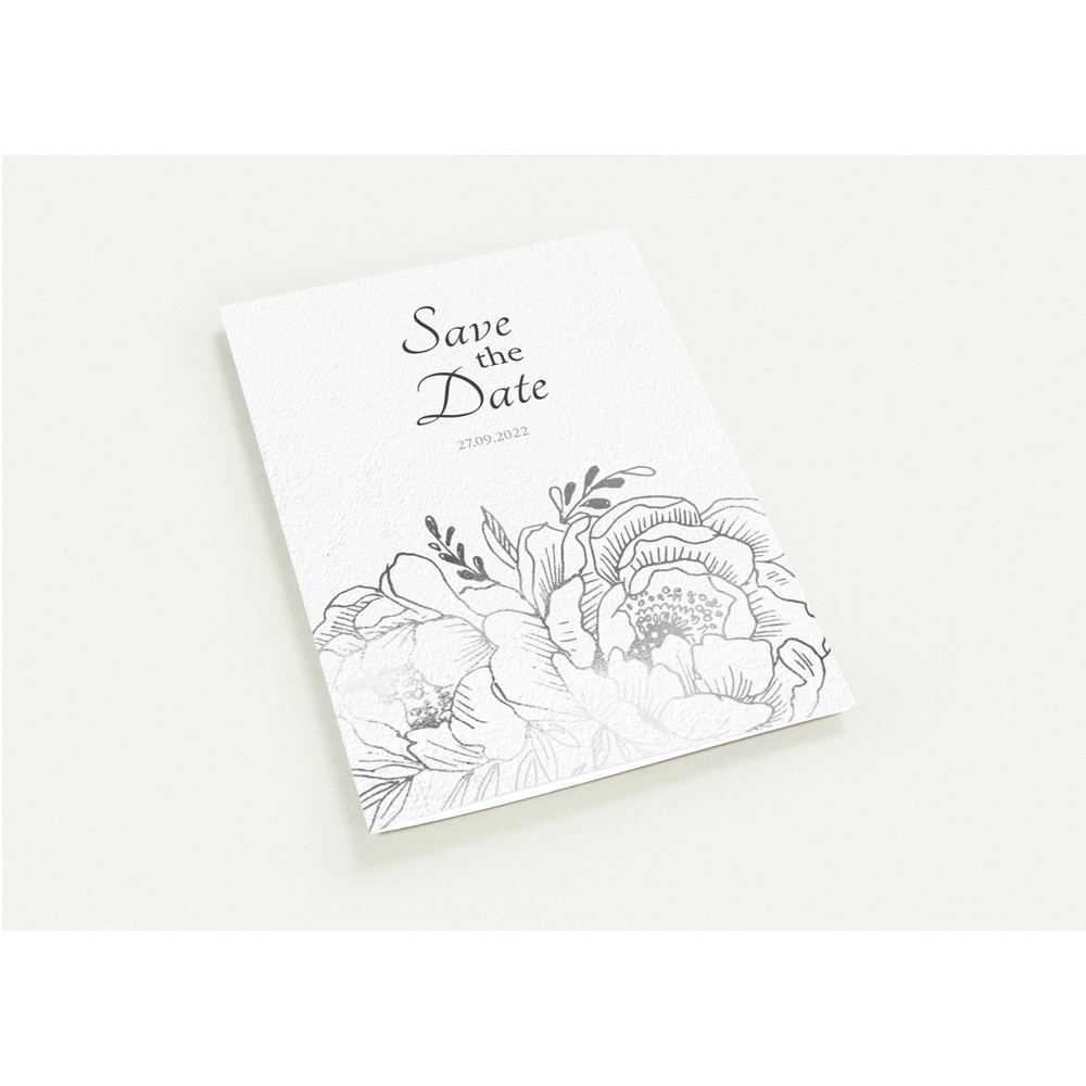 Floral Sketch Save the Date