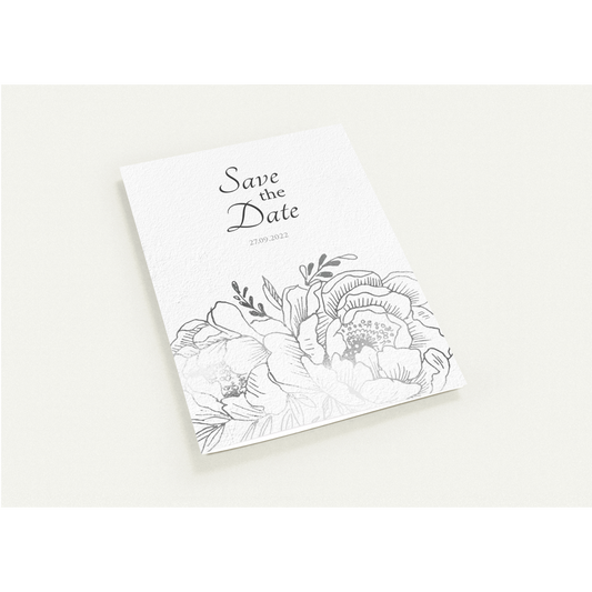 Floral Sketch Save the Date