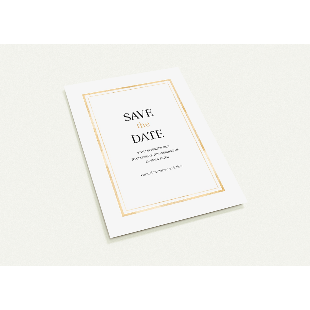 Classic Golden Frame Save the Date