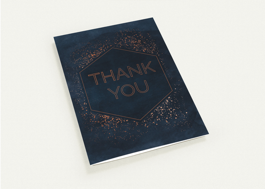 Bronze Dots Thank You Card