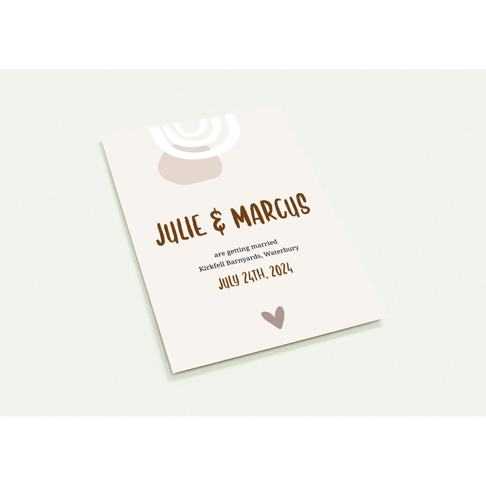 Organic Shapes Wedding Invite