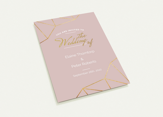 Abstract Golden Geometric Invite