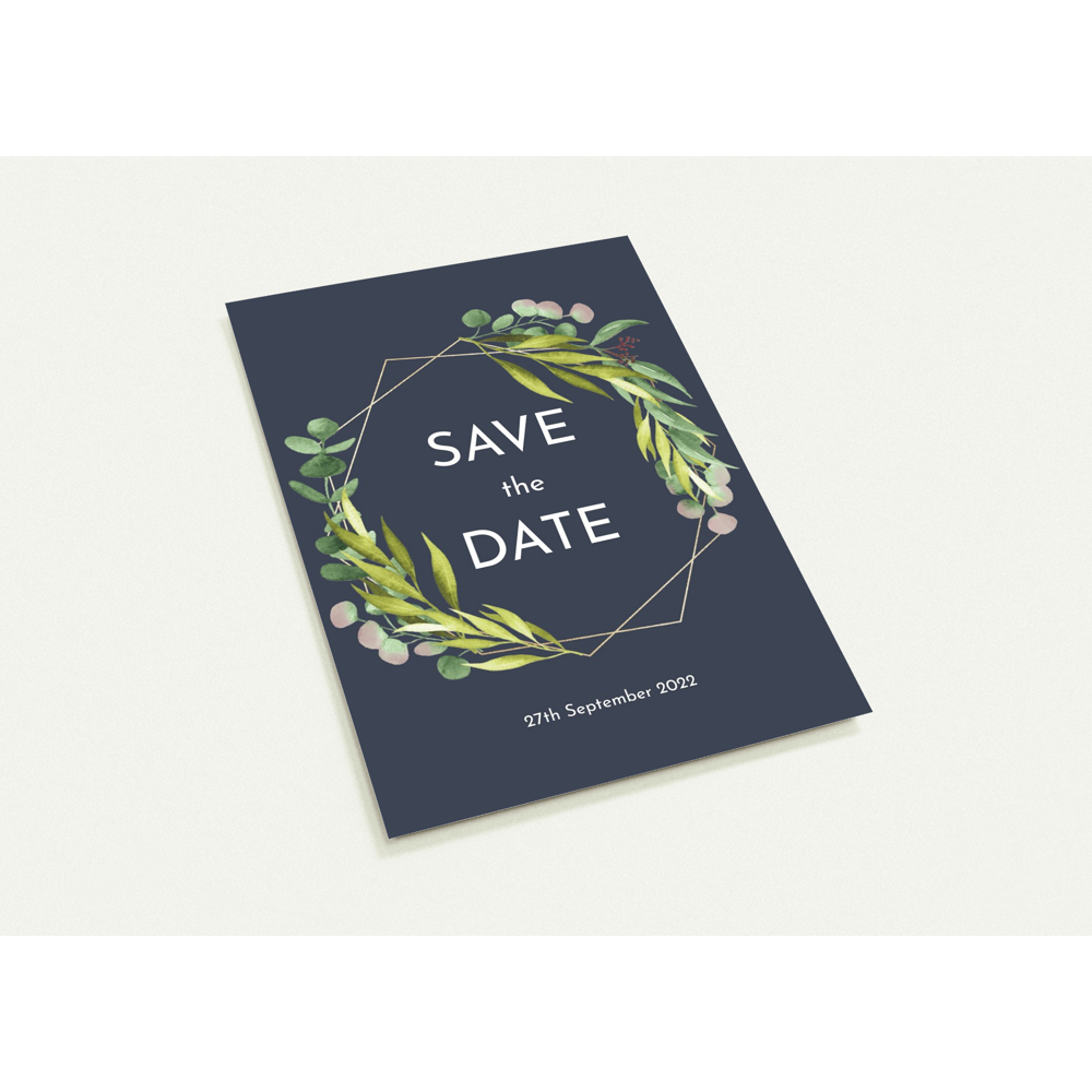 Geometric Wreath Save the Date
