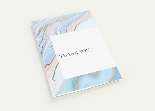 Colourful Marble Thank You Card